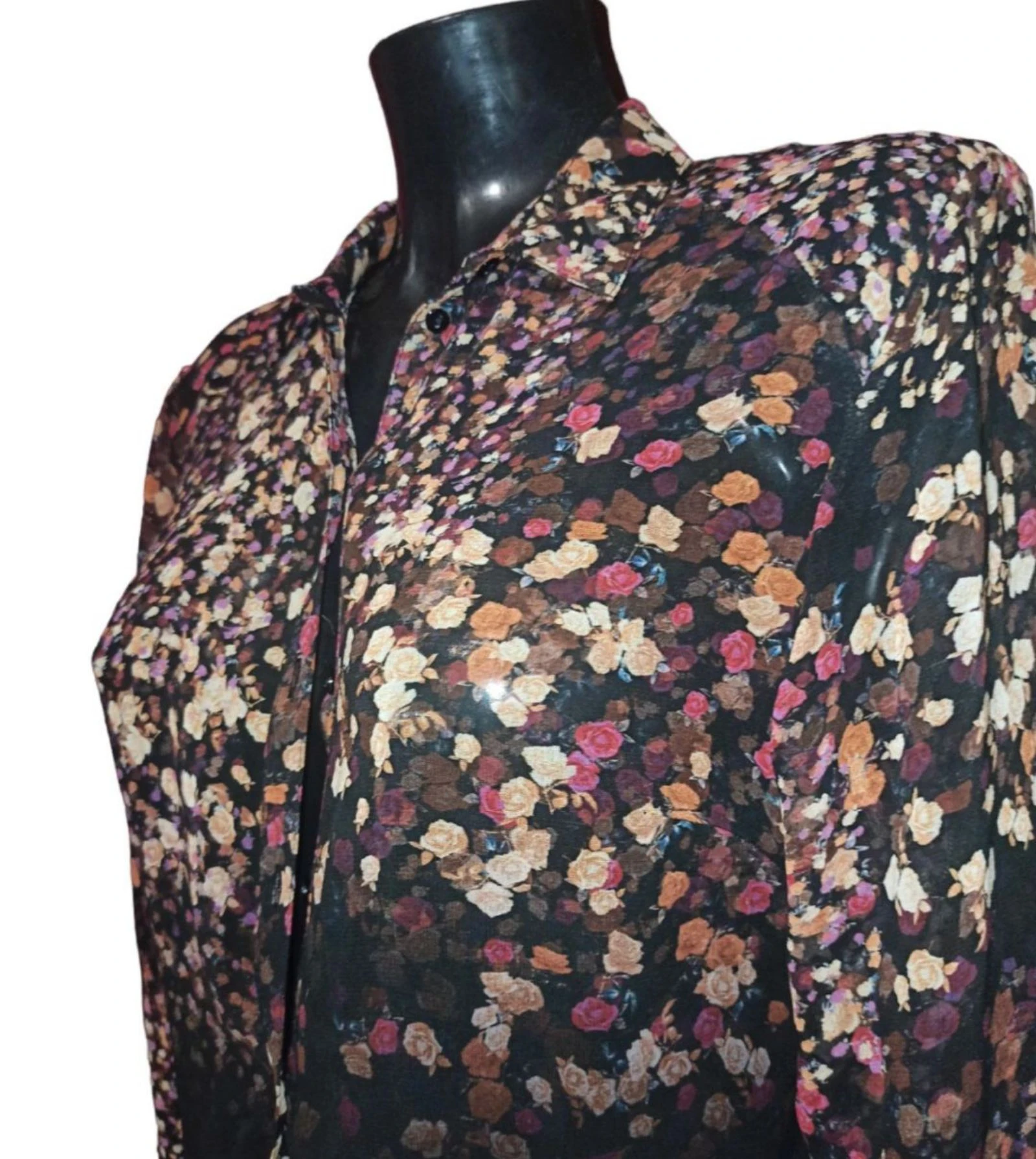 Vestido camisero kimono floral – photo 2